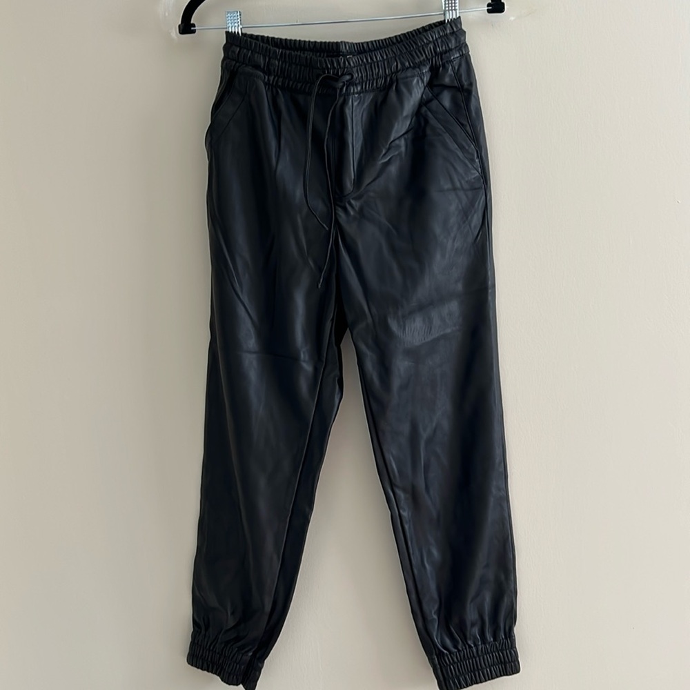 dollhouse faux leather joggers